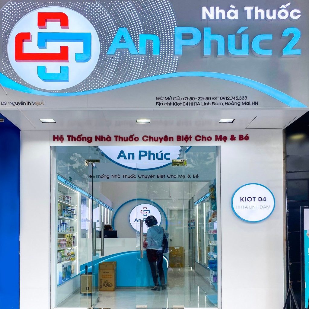 Mẫu biển nhà thuốc sáng rõ tại Hà Nội
