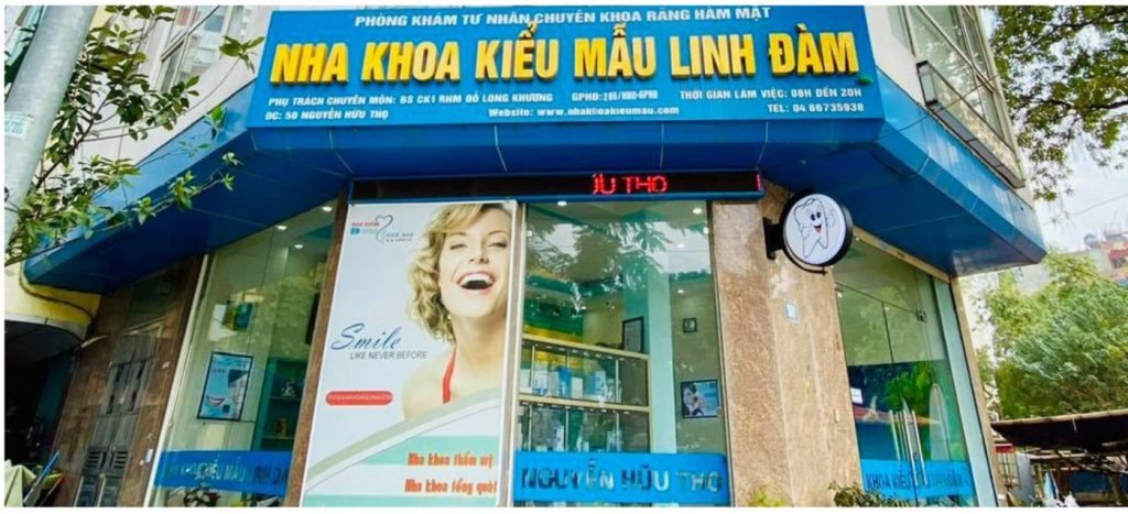 Mẫu biển phòng khám nha khoa tại Linh Đàm Hà Nội